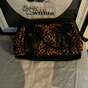 Woman, purse, leopard print brand new